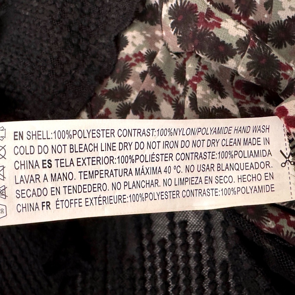 Forever 21 Blouse‎ Floral Bell Sheer Sleeve Black Small Boho Crochet Lace Top - Picture 7 of 7
